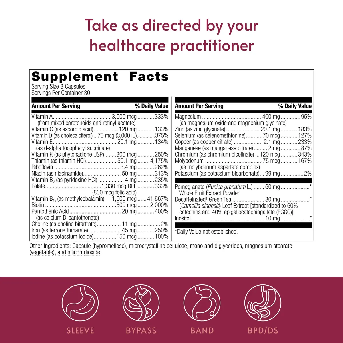 Bariatric Advantage Ultra Multivitamin with Iron, 90 Capsules | Supports Nutrient Absorption & Long-Term Wellness - view 4