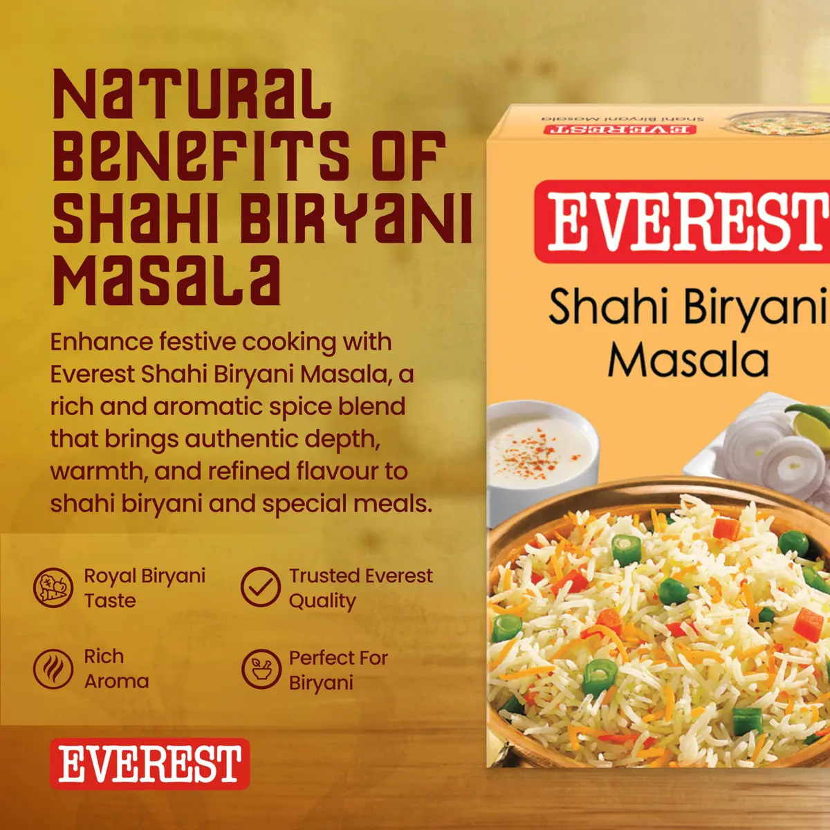 Everest Shahi Biryani Masala 50g (1.75oz) | Authentic Indian Spice Blend for Flavorful Biryani - view 4