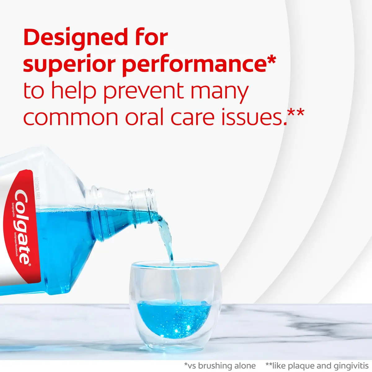Colgate Total Alcohol Free Mouthwash, Peppermint, 500 mL | 12HR Germ Protection, Fresh Breath, ADA Accepted - view 4