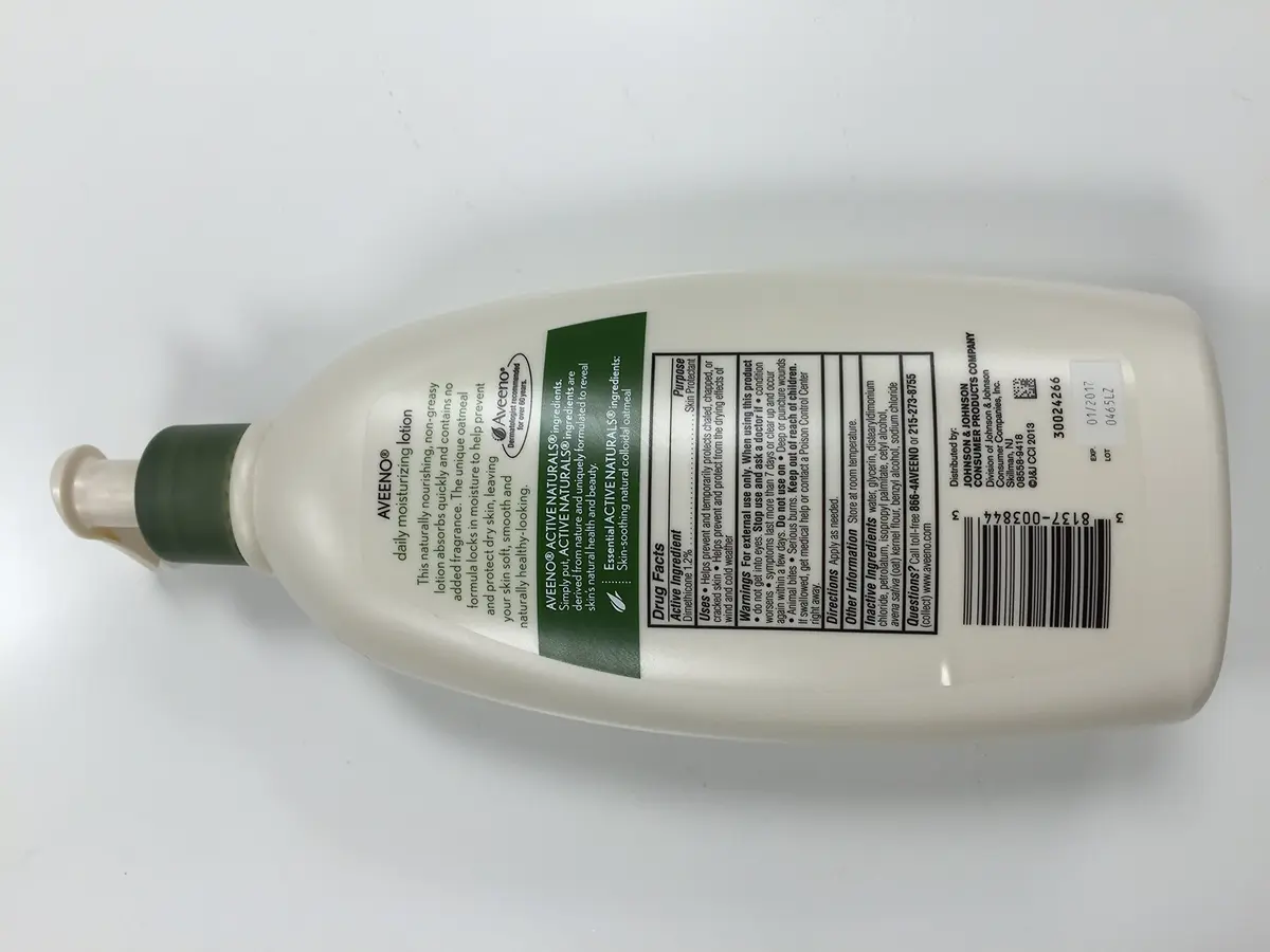 Aveeno Daily Moisturizing Lotion, Fragrance-Free, 54 fl oz (18 oz Pack of 3) | Improves Dry Skin Health in 1 Day - view 2