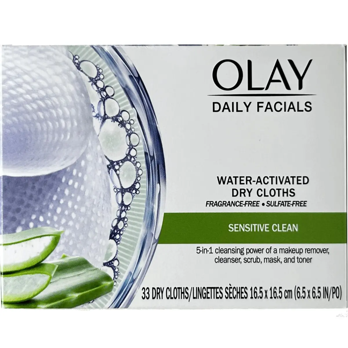 Olay Daily Gentle Clean 5-in-1 Water Activated Cleansing Cloths for Sensitive Skin, 99 Count (3 Packs) | Gentle Daily Cleanser - view 7