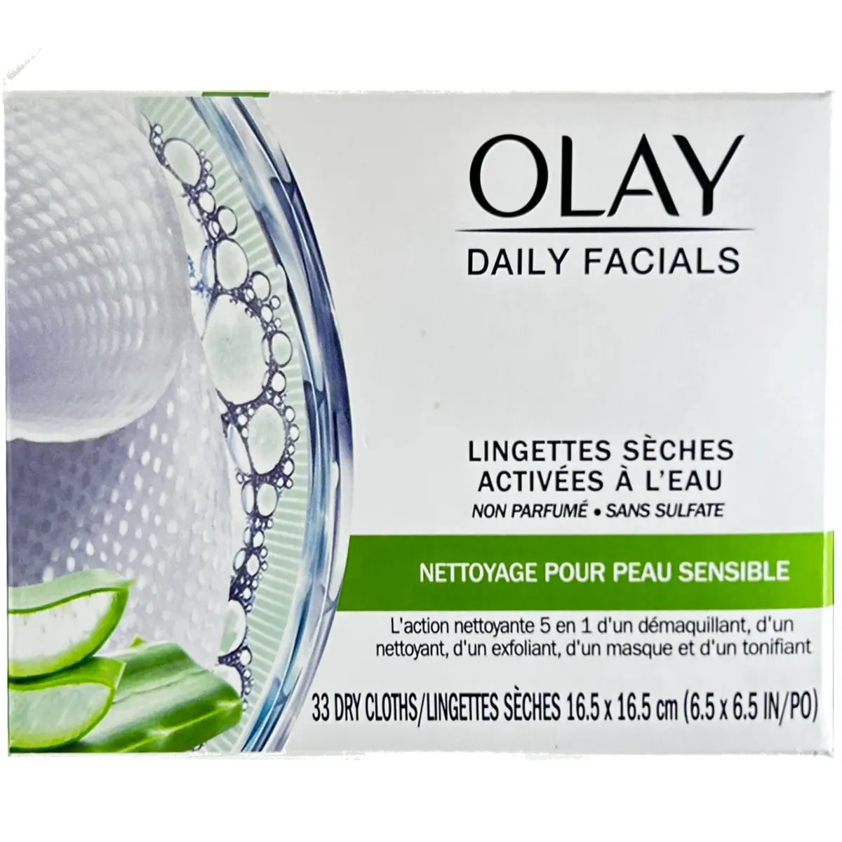 Olay Daily Gentle Clean 5-in-1 Water Activated Cleansing Cloths for Sensitive Skin, 99 Count (3 Packs) | Gentle Daily Cleanser - view 8