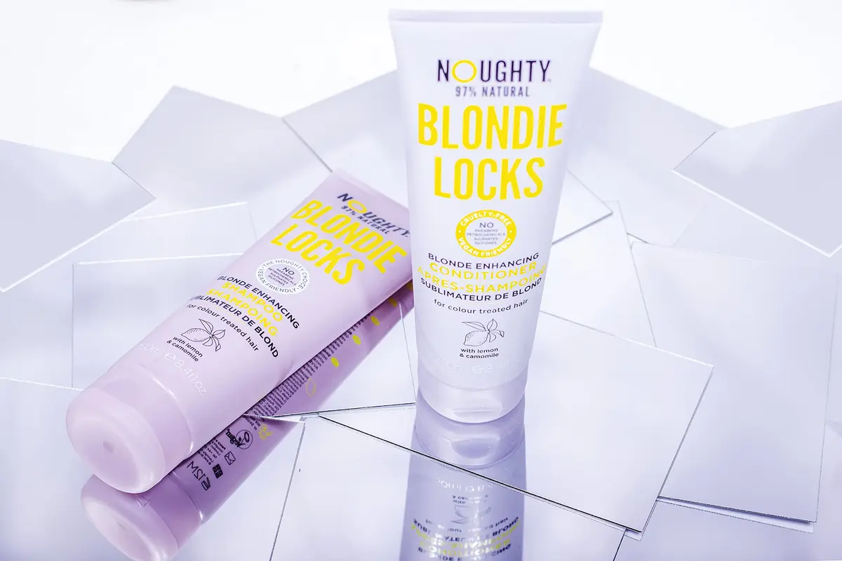 Noughty Blondie Locks Blonde Enhancing Shampoo 250 ml | Vegan, Natural, Sulfate-Free for Colored Hair - view 3