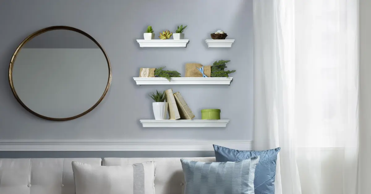 MELANNCO White Floating Wall Shelves Set of 4 | 15.2cm, 30.5cm, 50.8cm, 61cm (6, 12, 20, 24 Inch) | Modern Home Decor Accents - view 3