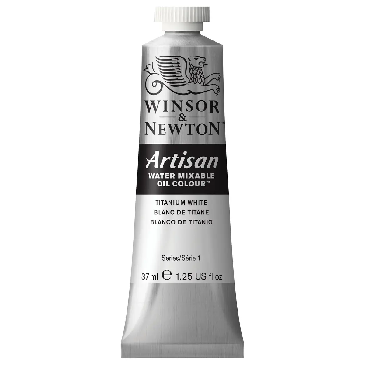 Winsor & Newton Artisan Water Mixable Oil Paint Titanium White 37ml (1.25 fl oz) | ASTM D4236 Certified, Opaque Finish - main product image