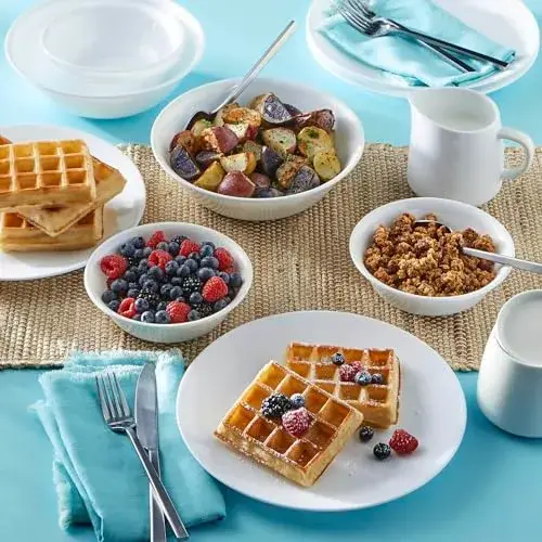 Corelle Winter Frost White 6-Piece Soup & Cereal Bowl Set | 591ml (20-Oz) Triple Layer Glass - view 2