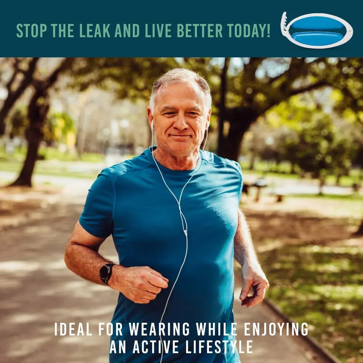 WIESNER Incontinence Clamp - Original Male Incontinence Clamp - 3 Adjustable Sizes - White With Blue Pads - view 8