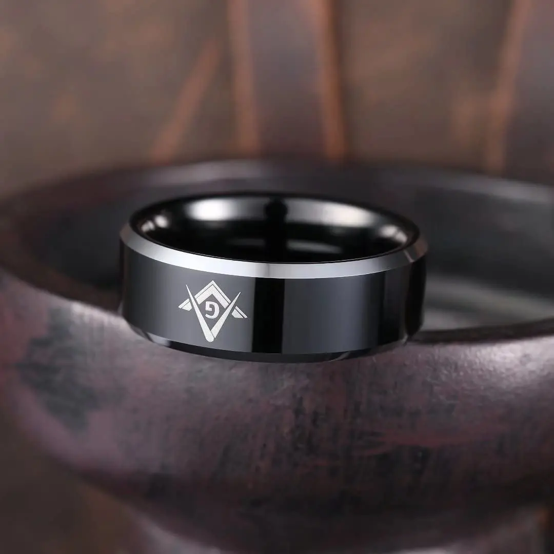 King Will Men Tungsten Wedding Band 8mm Size 9 | Durable, Scratch-Resistant, Waterproof - view 3