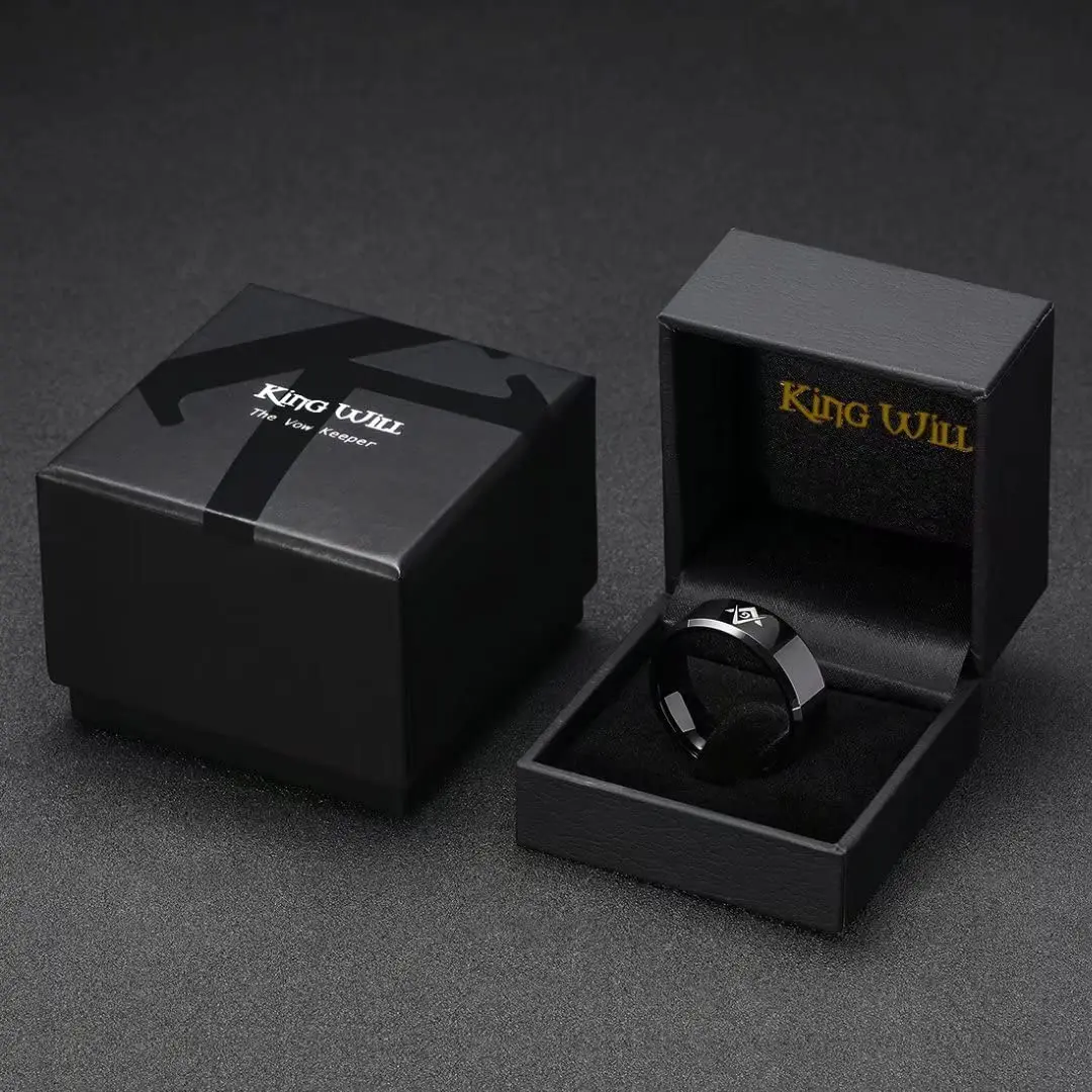 King Will Men Tungsten Wedding Band 8mm Size 8.5 | Durable, Scratch-Resistant, Waterproof - view 6