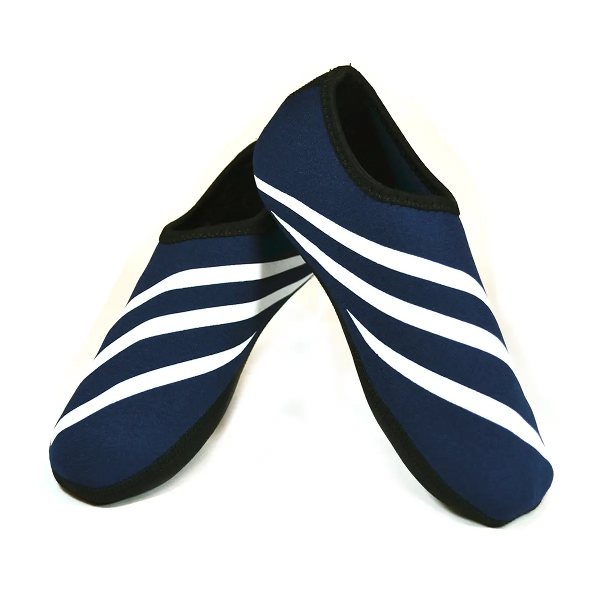 Nufoot Sporty Nu Navy/White Stripe Flats | Water-Resistant, Slip-On, All-Day Comfort (70-120 chars) - main product image