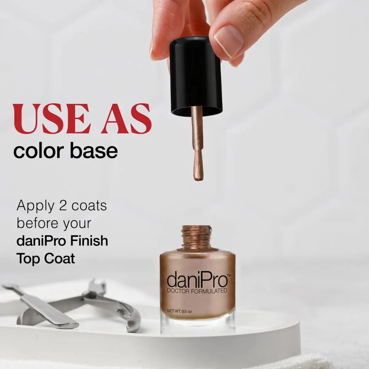 daniPro Pearlescent Mocha Nail Polish 15ml (0.5 fl oz) | Doctor Formulated for Stronger Nails - view 5