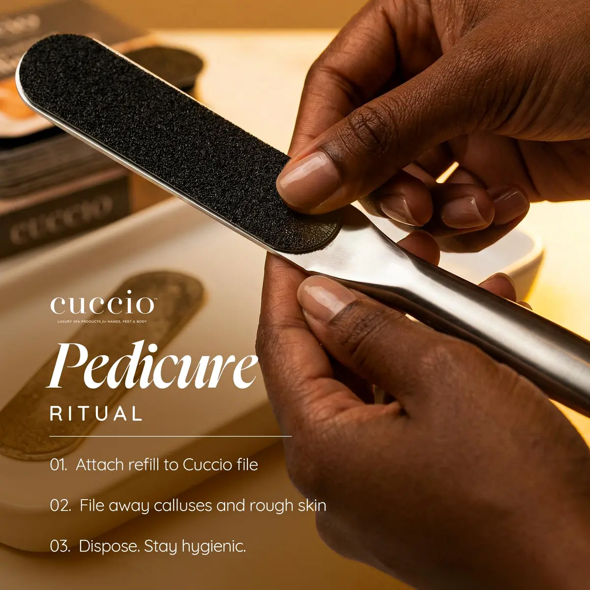 Cuccio Naturale 50-Count Black 80-Grit Pedicure File Refills | Coarse, Water-Resistant, Disposable Sheets for Foot Care - view 5