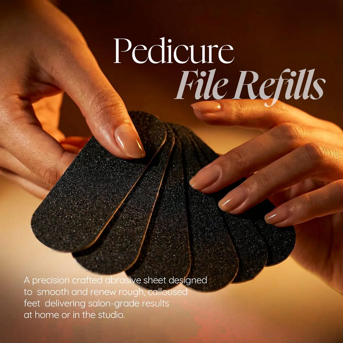 Cuccio Naturale 50-Count Black 80-Grit Pedicure File Refills | Coarse, Water-Resistant, Disposable Sheets for Foot Care - view 2