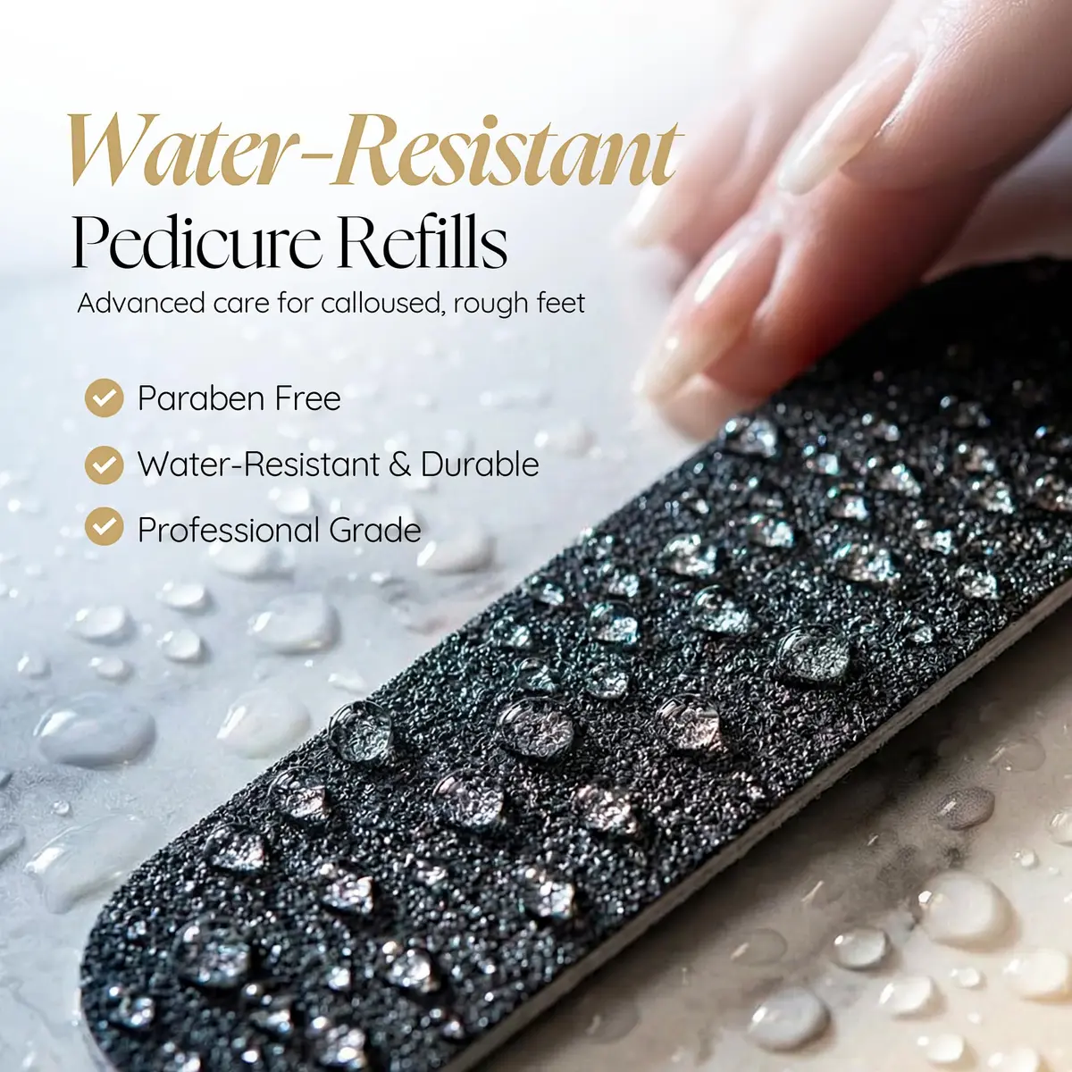 Cuccio Naturale 50-Count Black 80-Grit Pedicure File Refills | Coarse, Water-Resistant, Disposable Sheets for Foot Care - view 4