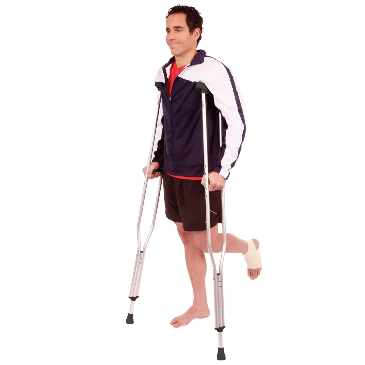 Carex Folding Aluminum Under Arm Crutches with Padded Cushions | Universal Fit 4'11"-6'1" - view 8