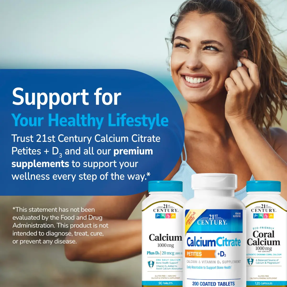 21st Century Calcium Citrate Plus D Maximum Caplets, 120 Count (630 mg Calcium / 500 IU D3) | Bone Health Support - view 6