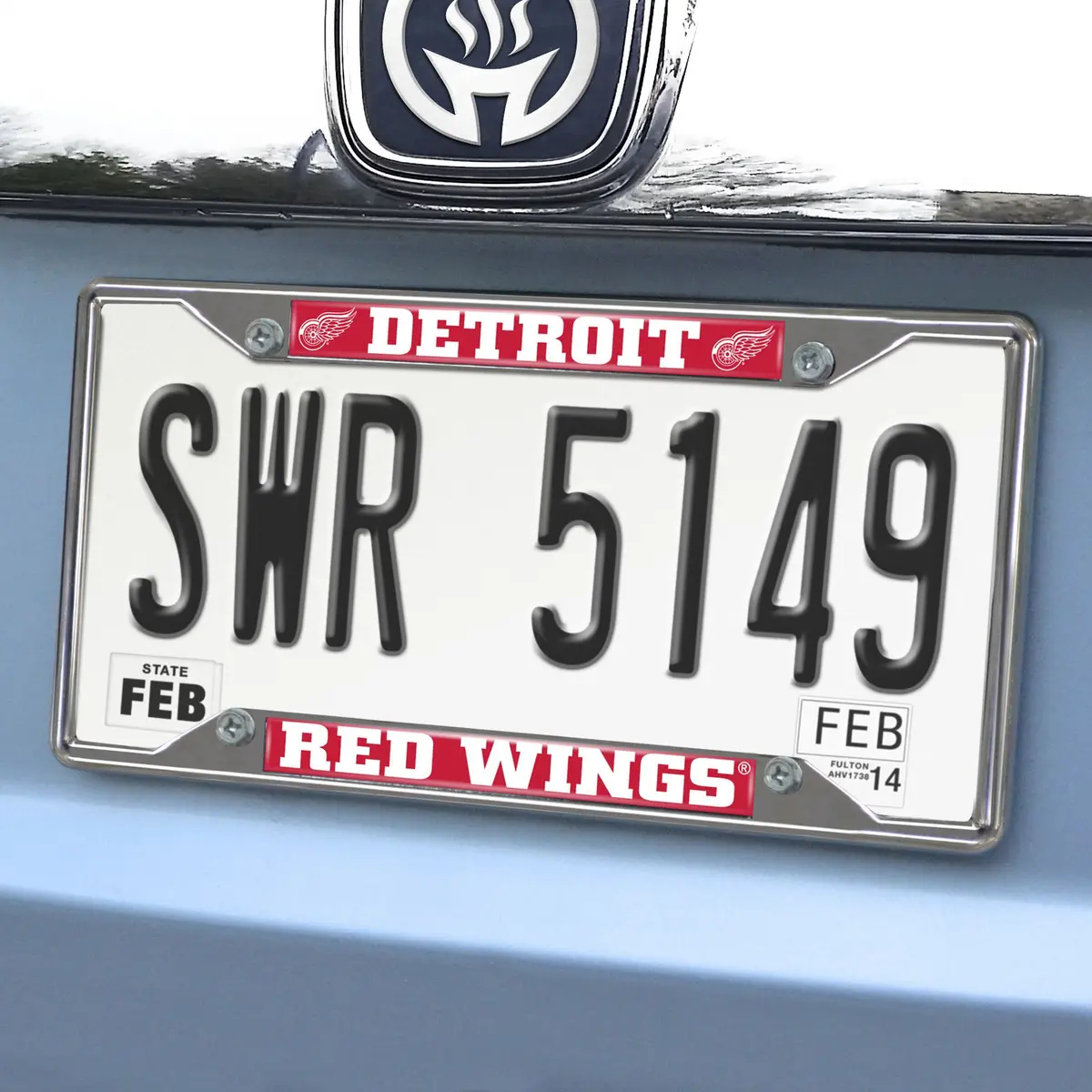 FANMATS NHL Detriot Red Wings License Plate Frame | Chrome Metal, 12.25" x 6.25" | Official NHL Team Logo - main product image