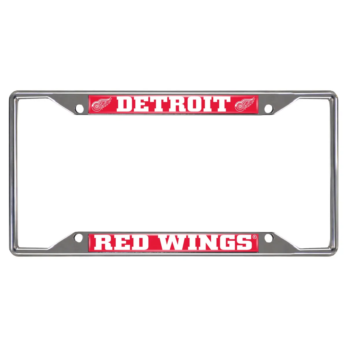 FANMATS NHL Detriot Red Wings License Plate Frame | Chrome Metal, 12.25" x 6.25" | Official NHL Team Logo - view 2