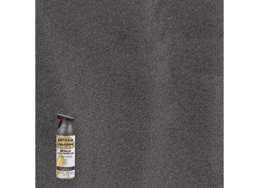 Rust-Oleum Universal Flat Soft Iron Metallic All Surface Clear Topcoat Spray, 11 oz - view 2