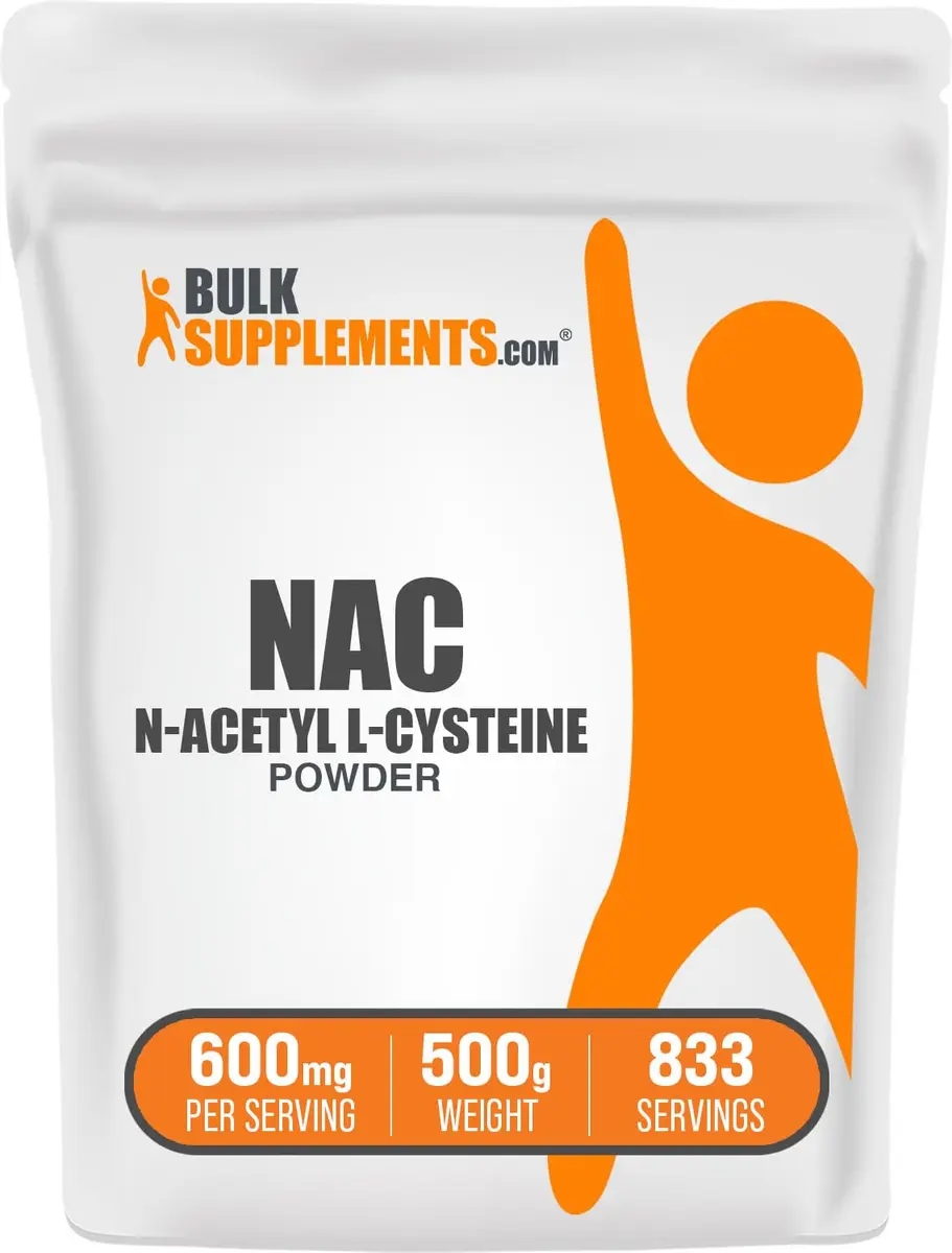 BulkSupplements N-Acetyl Cysteine (NAC) Powder 500g | Unflavored, Antioxidant Support for Adults - main product image