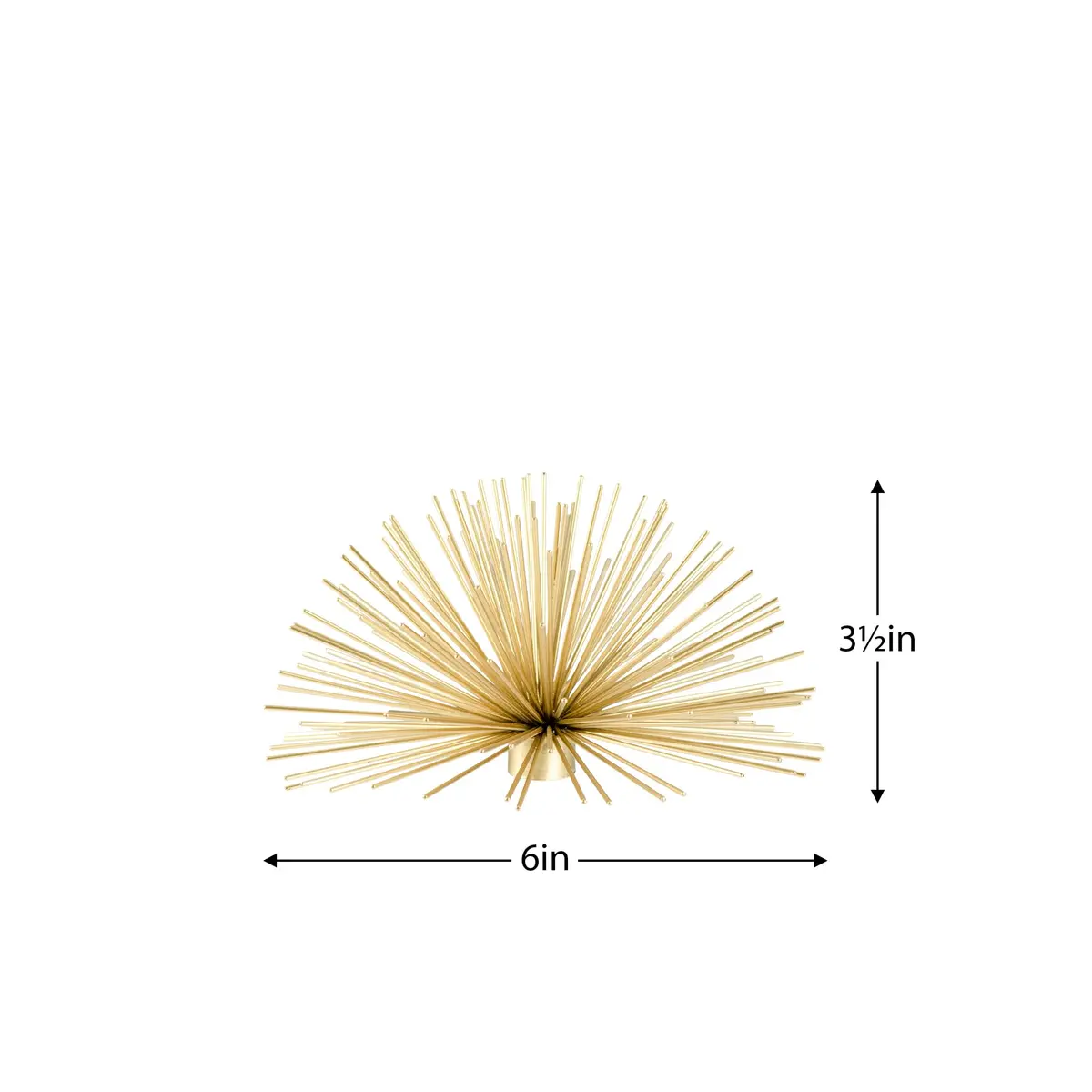 Torre & Tagus Spike Metal Starburst 6" Wall Decor | Handmade Gold Contemporary Accent - view 4