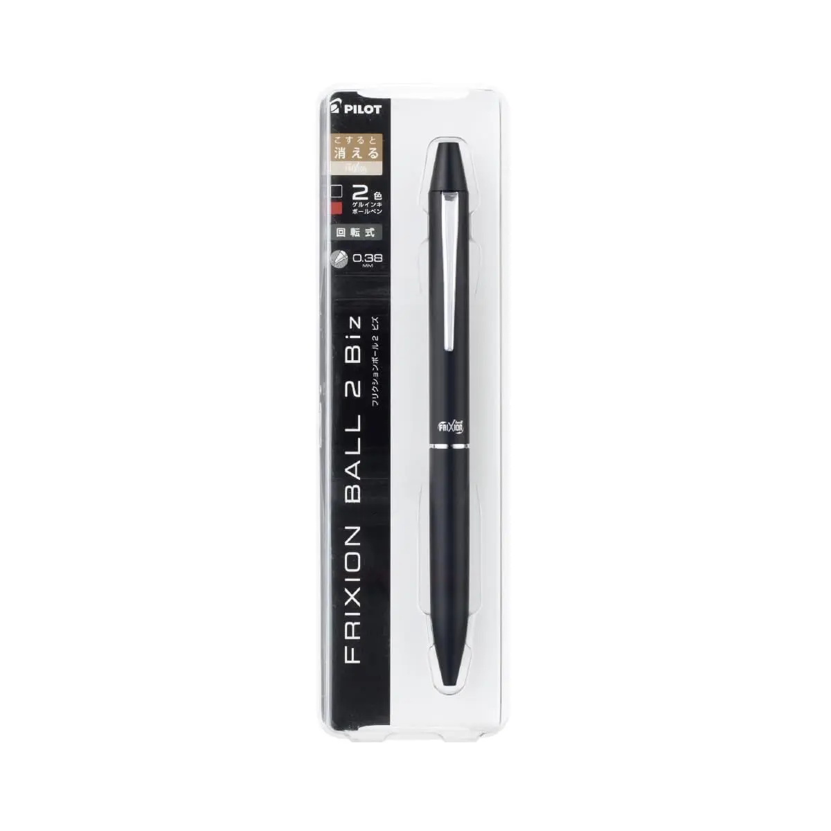 Pilot Frixion Ballpoint Pen, Firxion Biz 2, Black & Red Ink | Refillable, Hybrid Ink, 1 Count - view 2