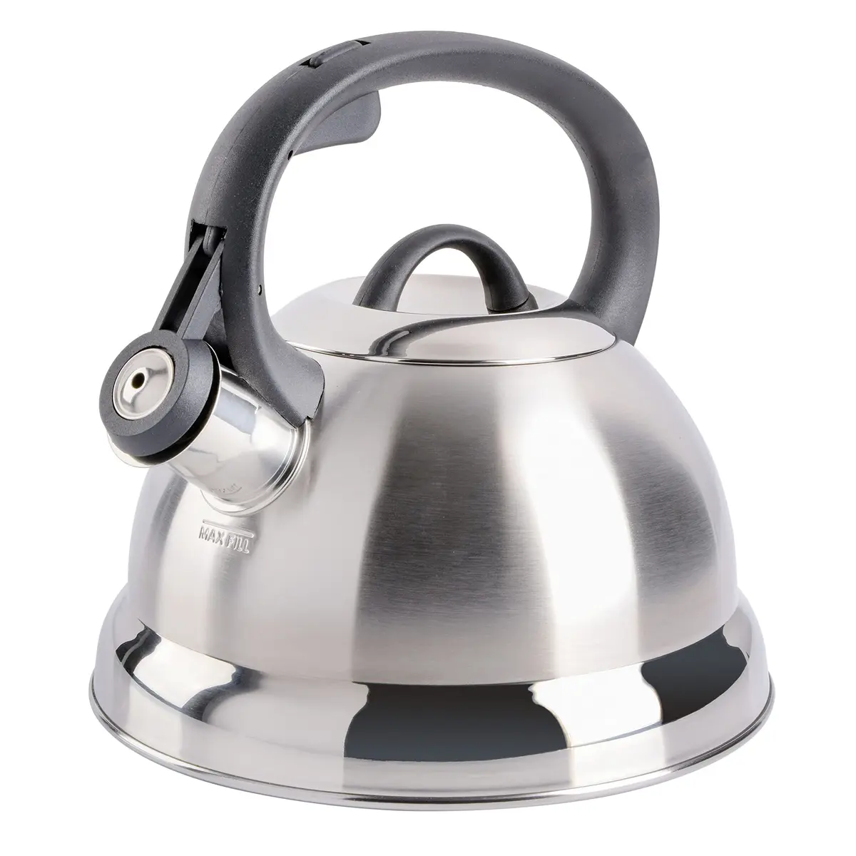 Mr. Coffee Flintshire 1.75-Quart Stainless Steel Whistling Tea Kettle – Brushed Satin Finish Stove-Top Kettle for Boiling Water - main product image