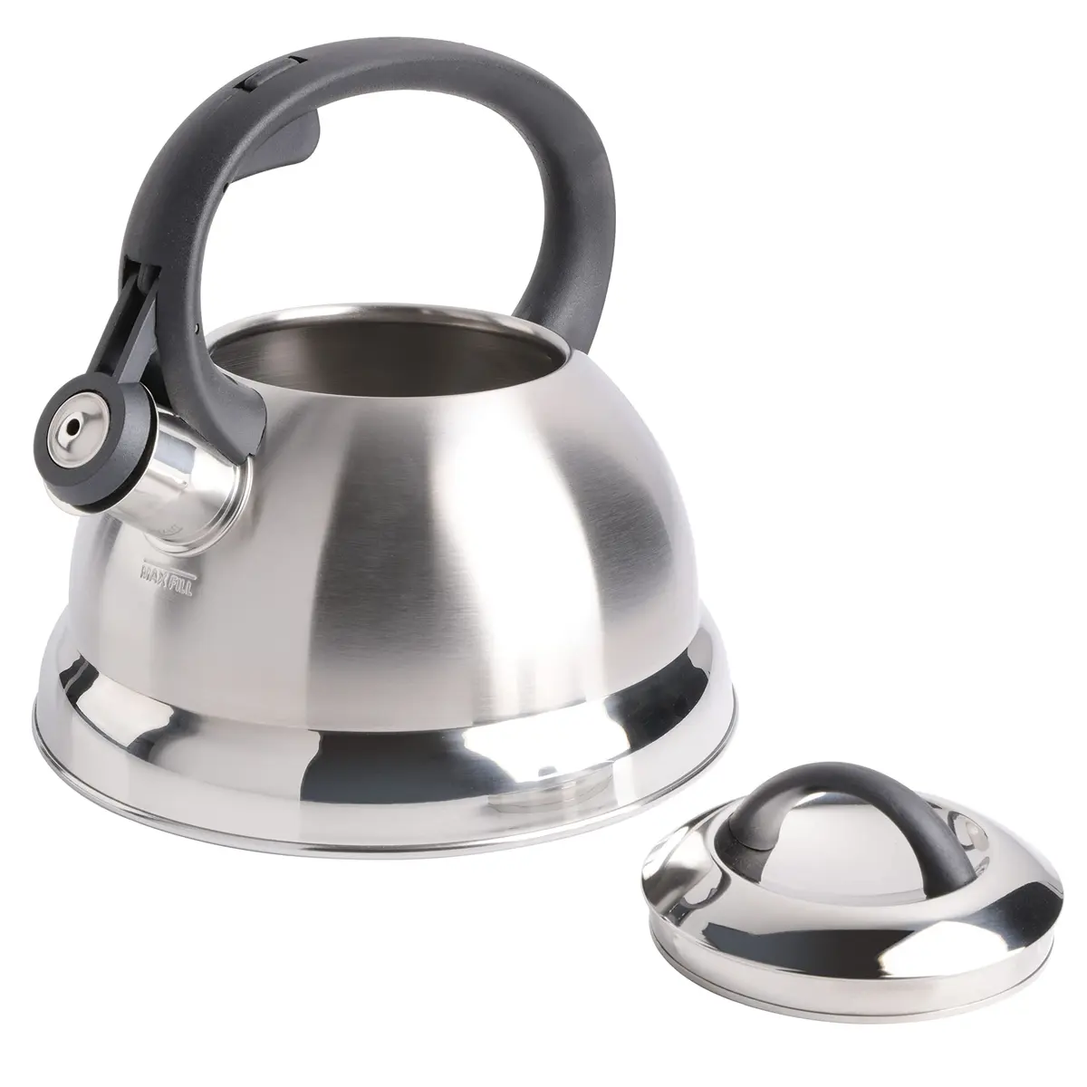 Mr. Coffee Flintshire 1.75-Quart Stainless Steel Whistling Tea Kettle – Brushed Satin Finish Stove-Top Kettle for Boiling Water - view 4