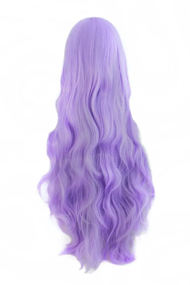 MapofBeauty Long Hair Spiral Curly Cosplay Costume Wig (Light Purple) | 32 Inch Heat-Resistant Synthetic Wig - view 2