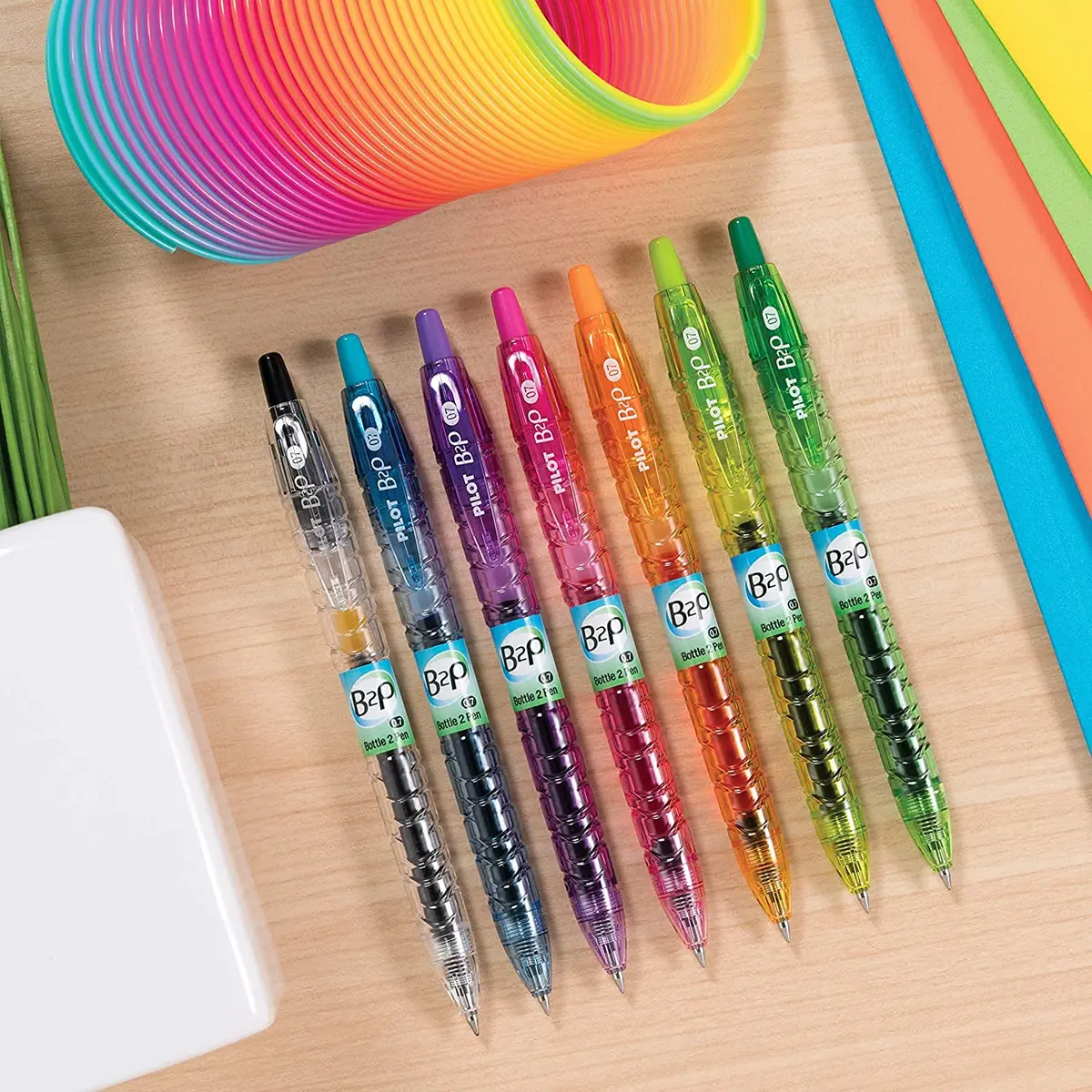 Pilot B2P Colors Gel Pen, Fine Point 0.7mm Assorted Colors | Eco-Friendly Recycled Plastic - view 4