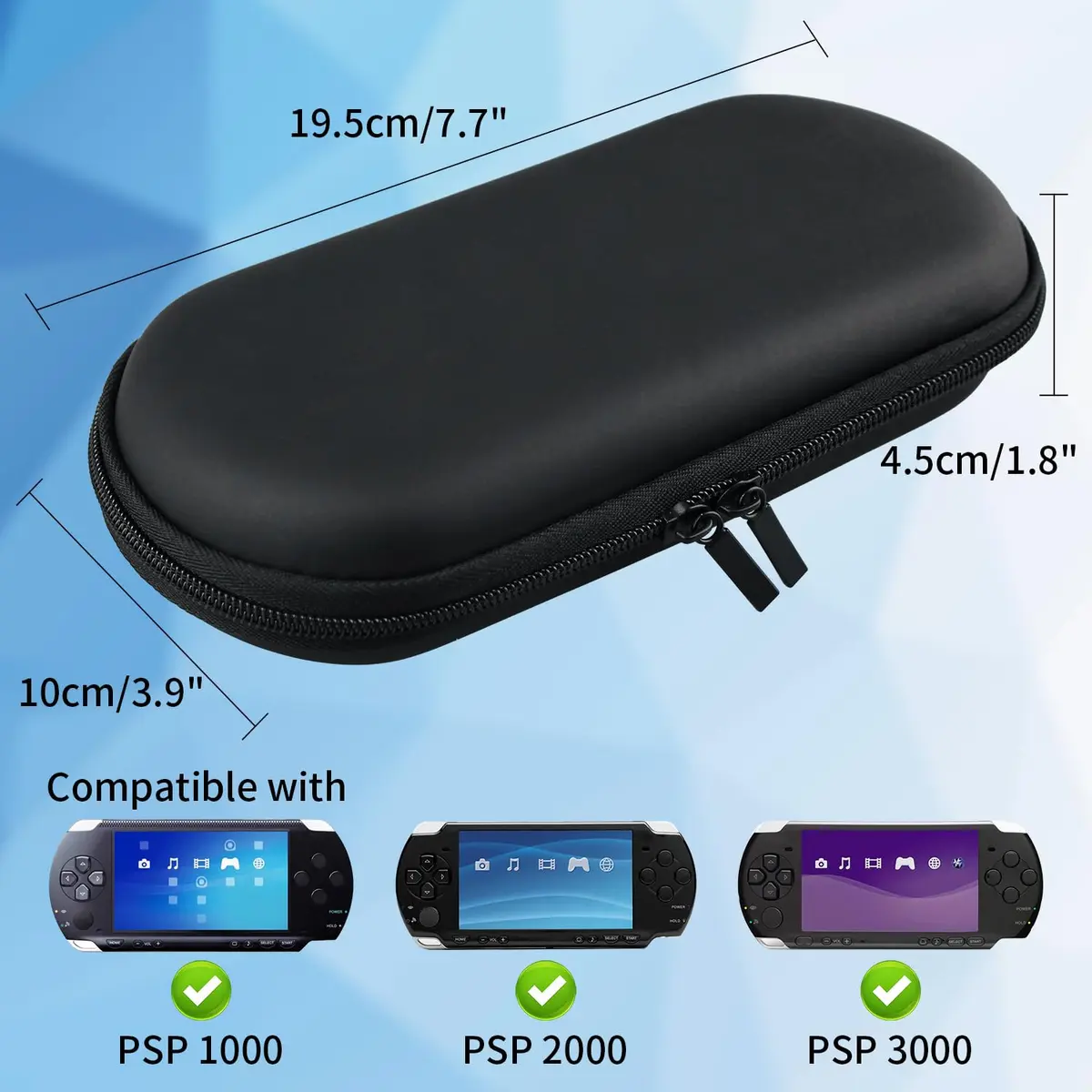 OSTENT EVA Hard Travel Carry Case Bag Protector for Sony PSP 1000 2000 3000 | Protects Console from Dust & Scratches - view 5