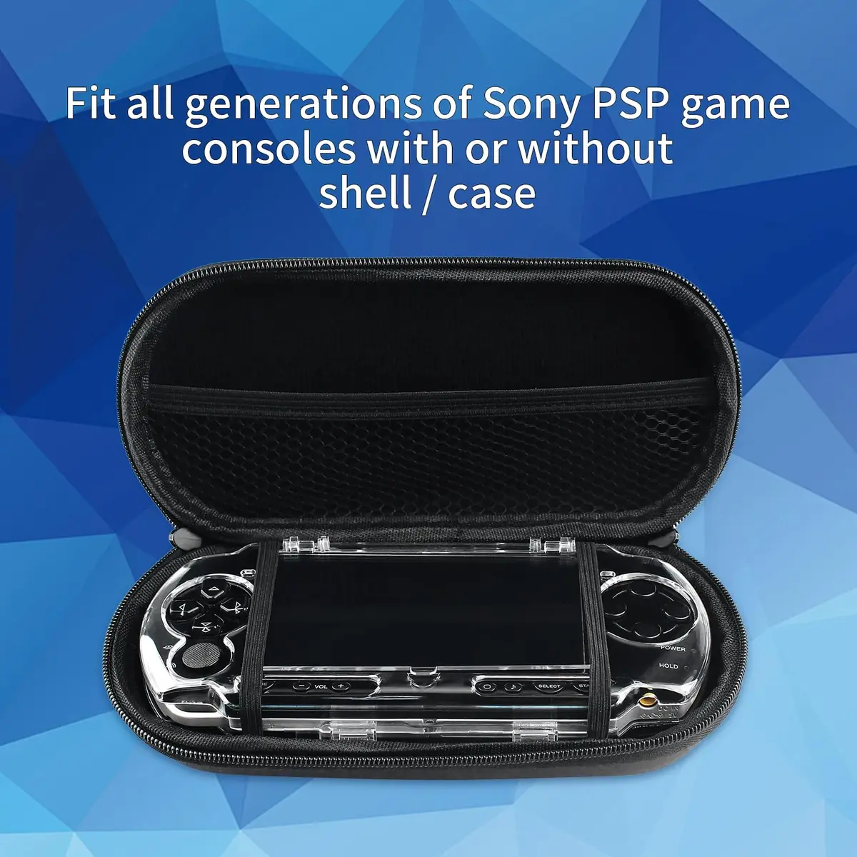 OSTENT EVA Hard Travel Carry Case Bag Protector for Sony PSP 1000 2000 3000 | Protects Console from Dust & Scratches - view 3