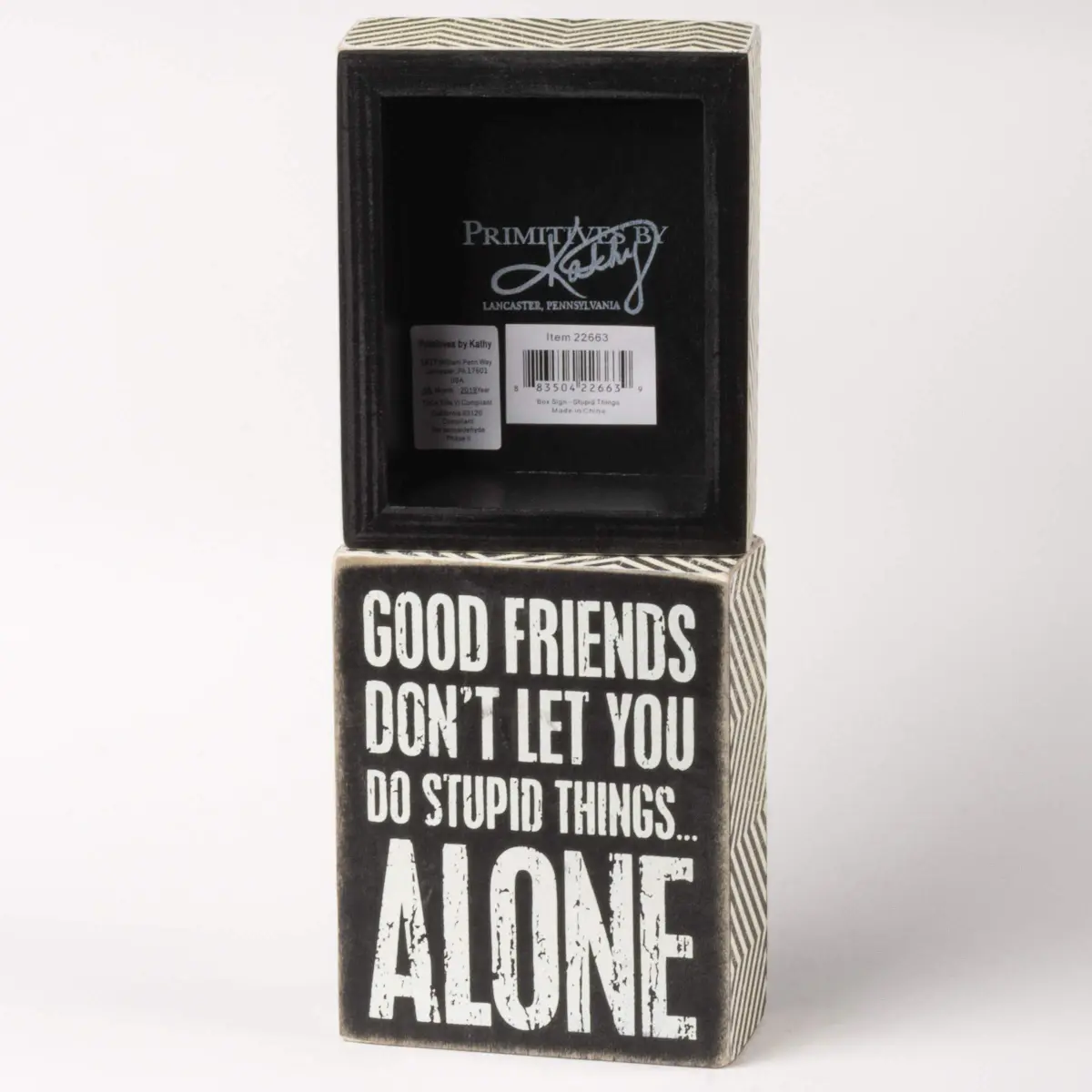 Primitives by Kathy "Good Friends" Box Sign | 10 cm x 8 cm (4" x 3") - view 2