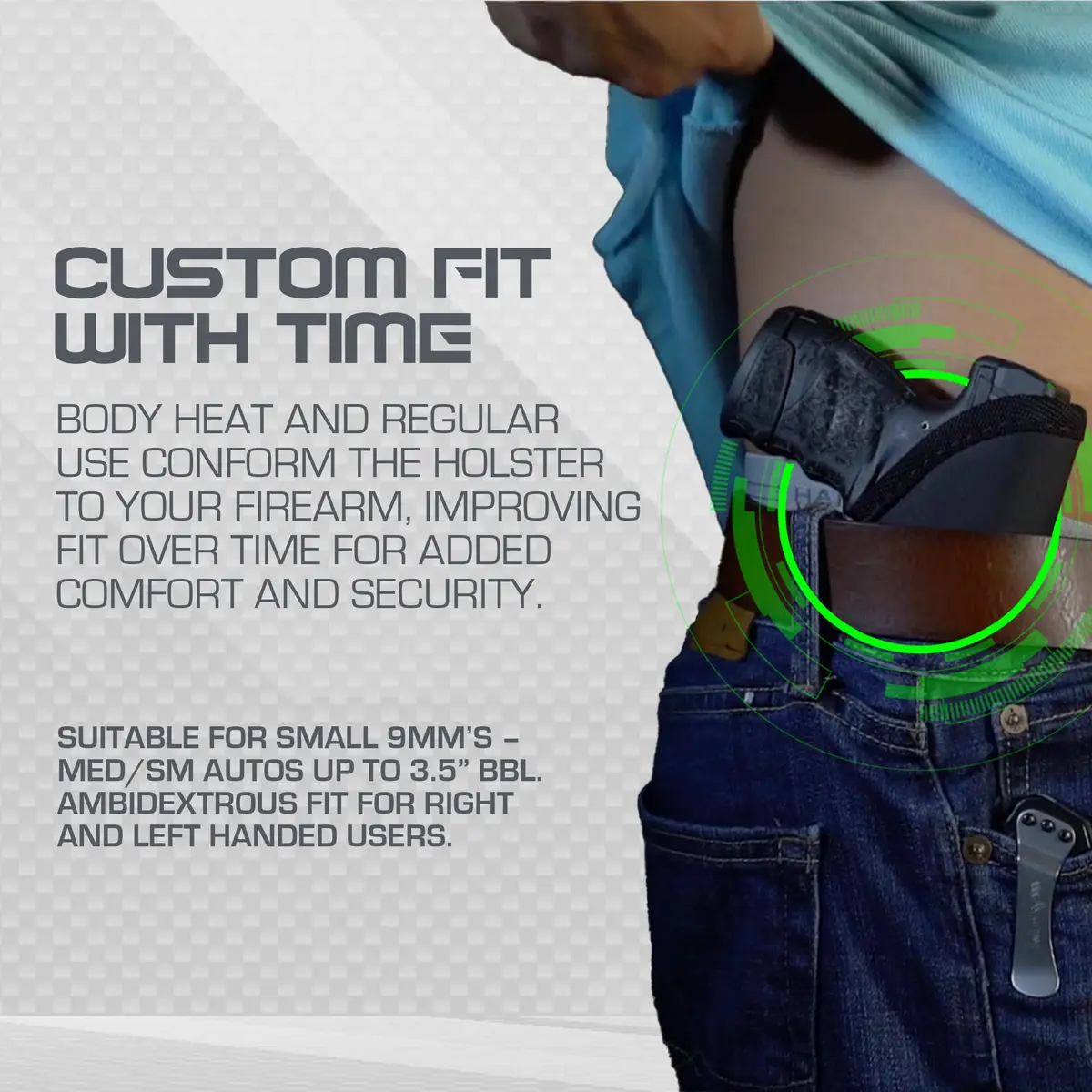 Sticky Holsters MD-3 Medium IWB Holster Compatible with 3.5"-4" Barrel | Secure, Ambidextrous Fit - view 5
