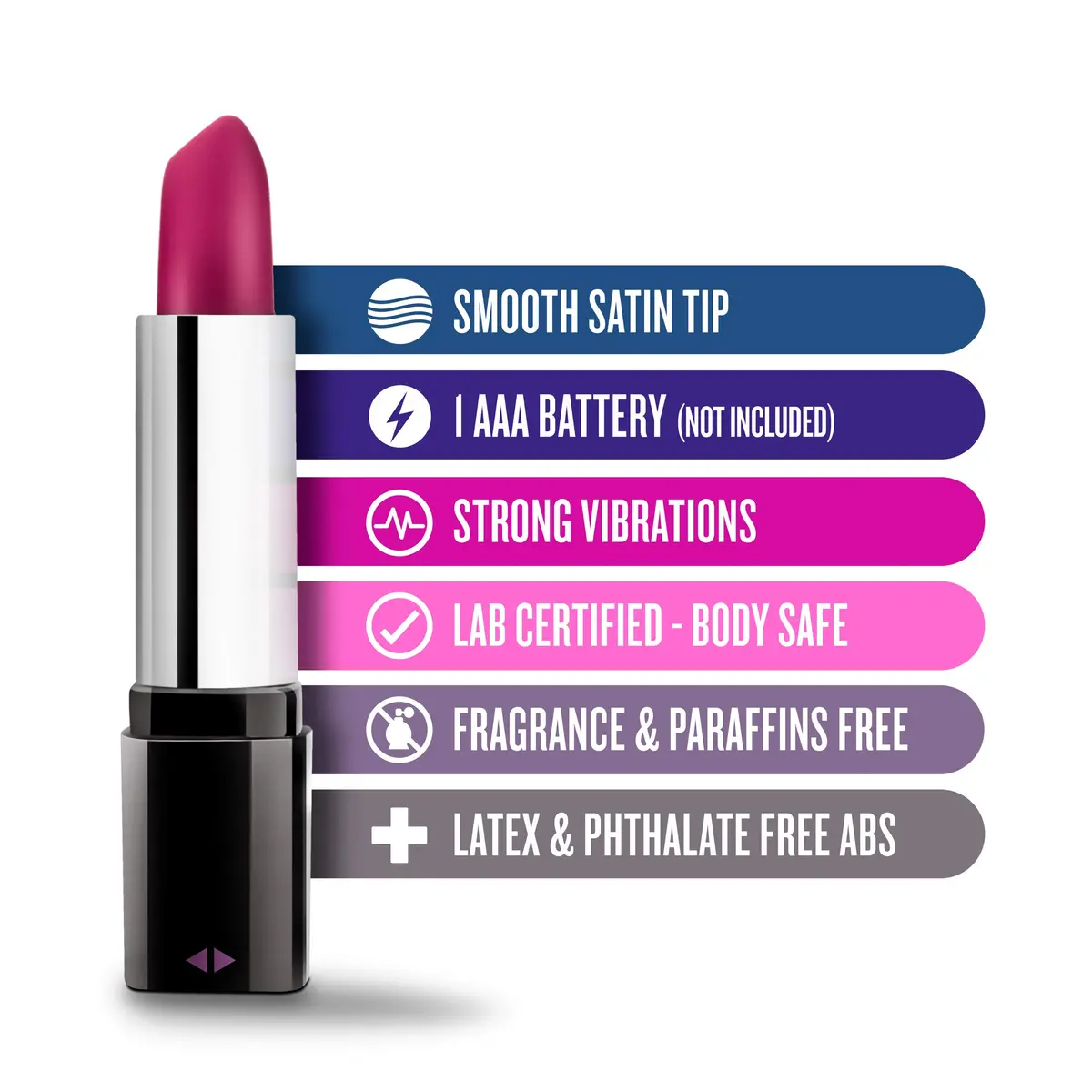 Blush Novelties Blush Rosé Lipstick Mini Pocket Vibrator 4 inches | Discreet Pleasure for Women - view 2