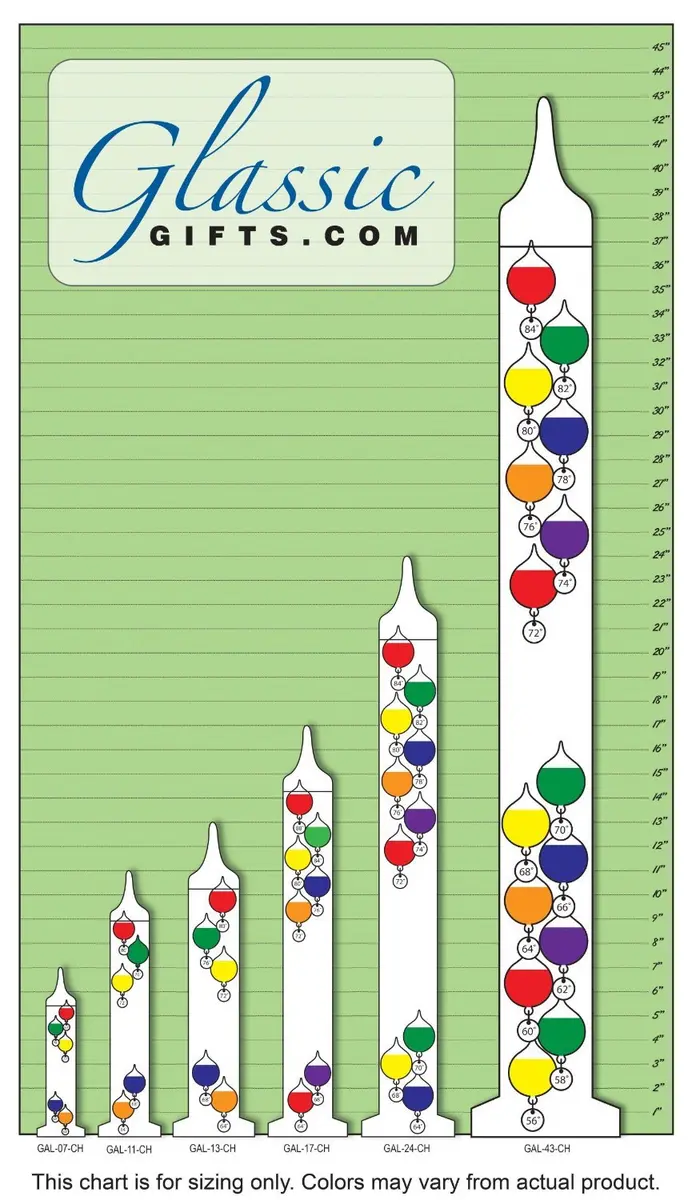 Glassic Gifts® Galileo Thermometer (17" Tall) | Classic Indoor & Outdoor Decor - view 4