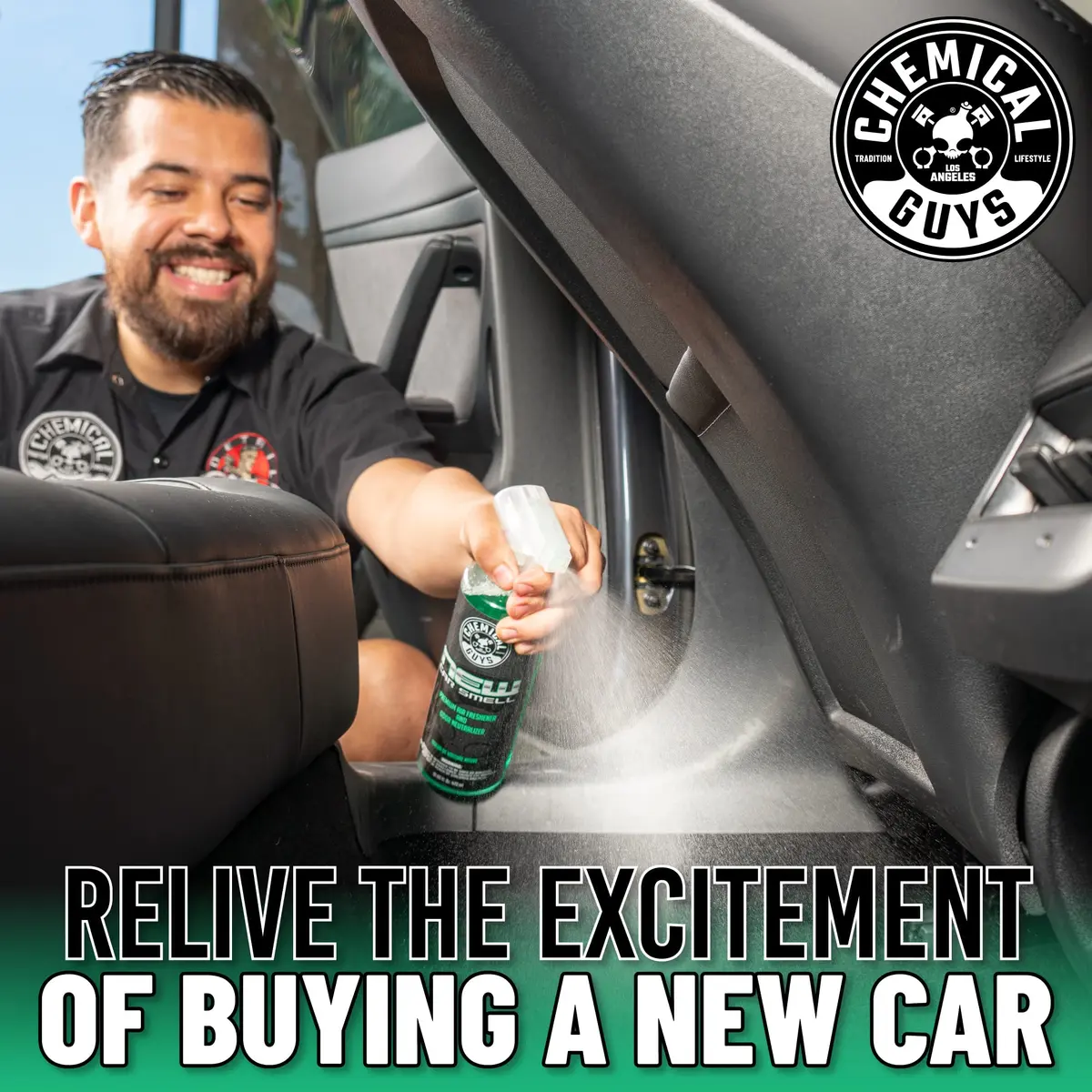 Chemical Guys New Car & Leather Scent Air Freshener Combo Pack 16 Fl Oz (473ml) Each | Odor Eliminating Spray for Cars - view 4