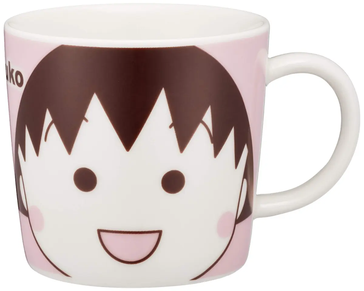 金正陶器(Kaneshotouki) Maruko Face Mug, S, Pink | 8.5 fl oz Porcelain Cup for Coffee & Tea - main product image