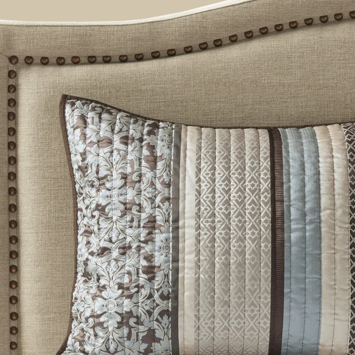 Madison Park Bedspread Set Full/Queen | All Season Jacquard Bedding Layer with Shams (90"x90") - view 8