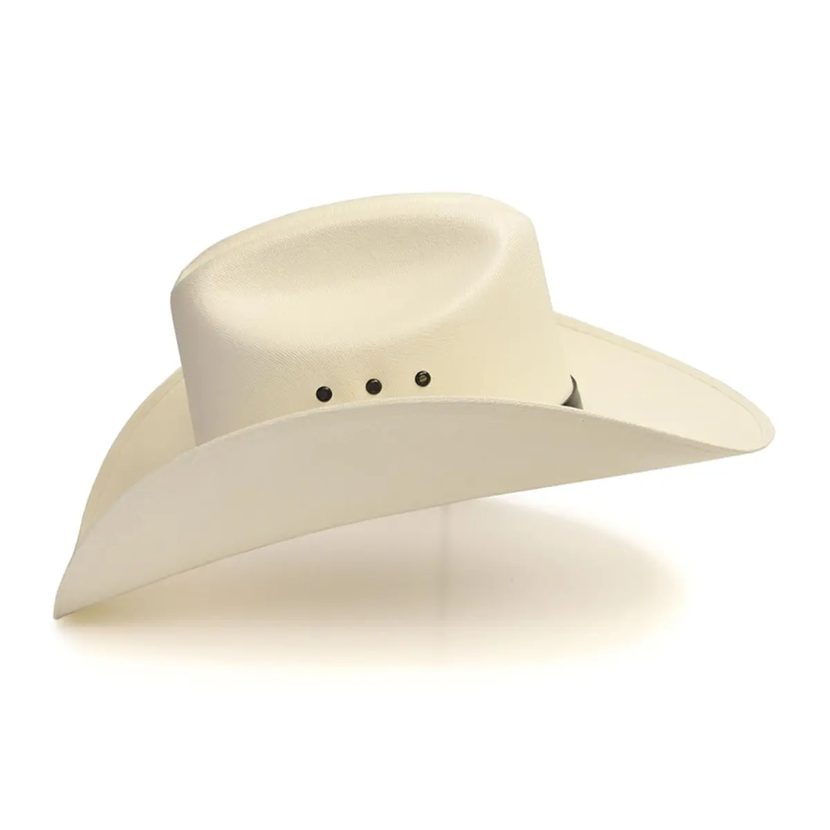 Western Express Natural Straw Cowboy Hat for Men and Women | Cattleman Style with Black Hat Band and Silver Conchos - view 6