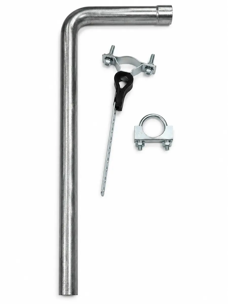 Cummins Onan 26 in. Tailpipe & Exhaust Kit 155-3481-02 | RV Generator Exhaust Pipe, 1-3/8 in. OD, Silver - main product image