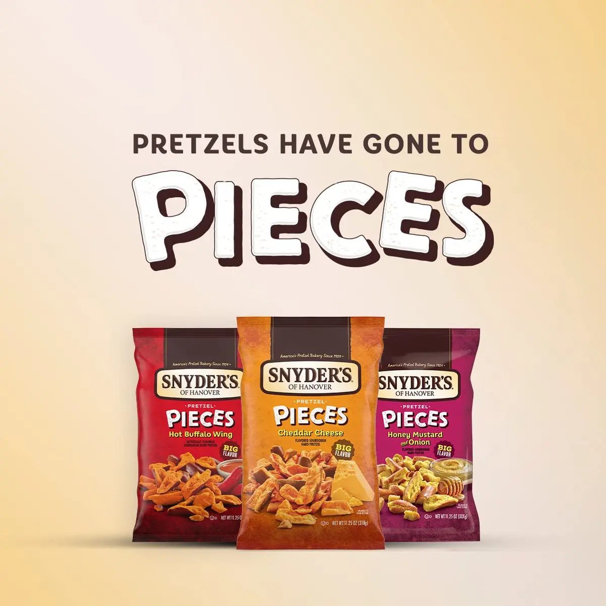 Snyder's of Hanover Hot Buffalo Wing Pretzel Pieces 8 Oz (227 g) | Bold Sourdough Crunch - view 7