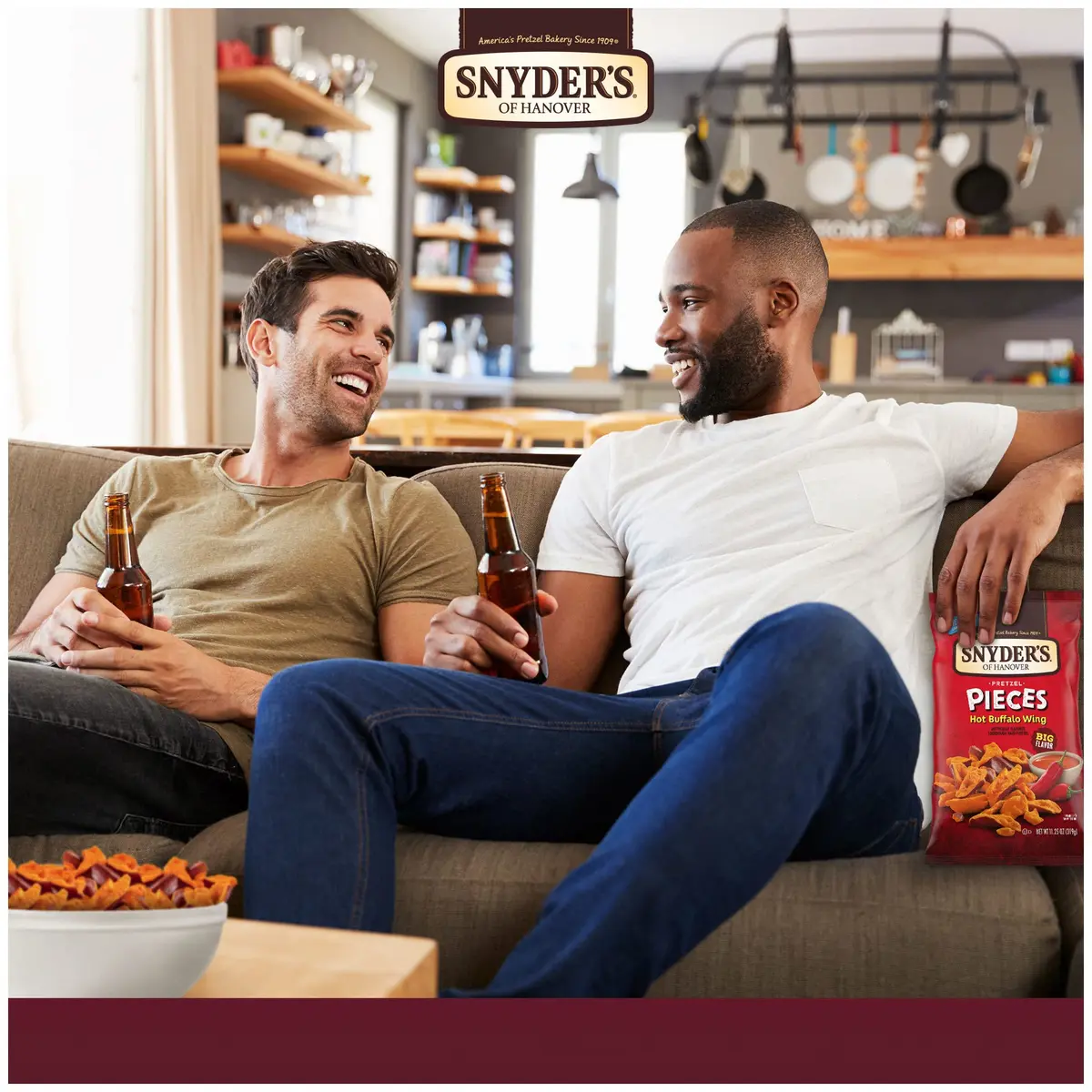 Snyder's of Hanover Hot Buffalo Wing Pretzel Pieces 8 Oz (227 g) | Bold Sourdough Crunch - view 4