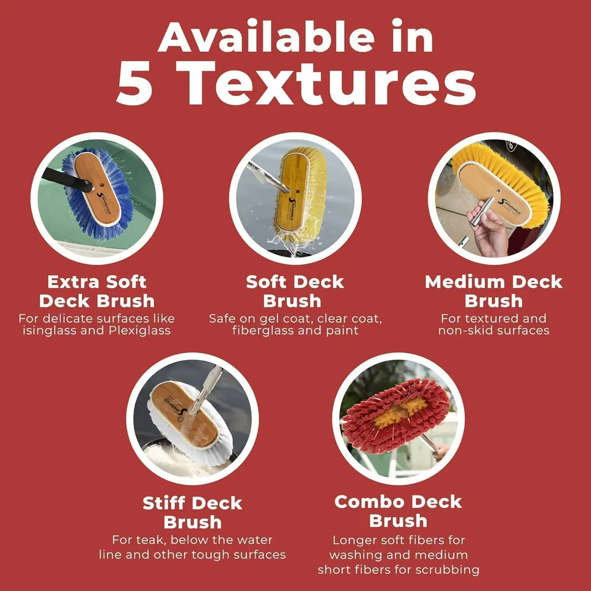 Shurhold Classic 10” Extra Soft Bristle Deck Brush | Gentle Surface Care for Boats - view 4