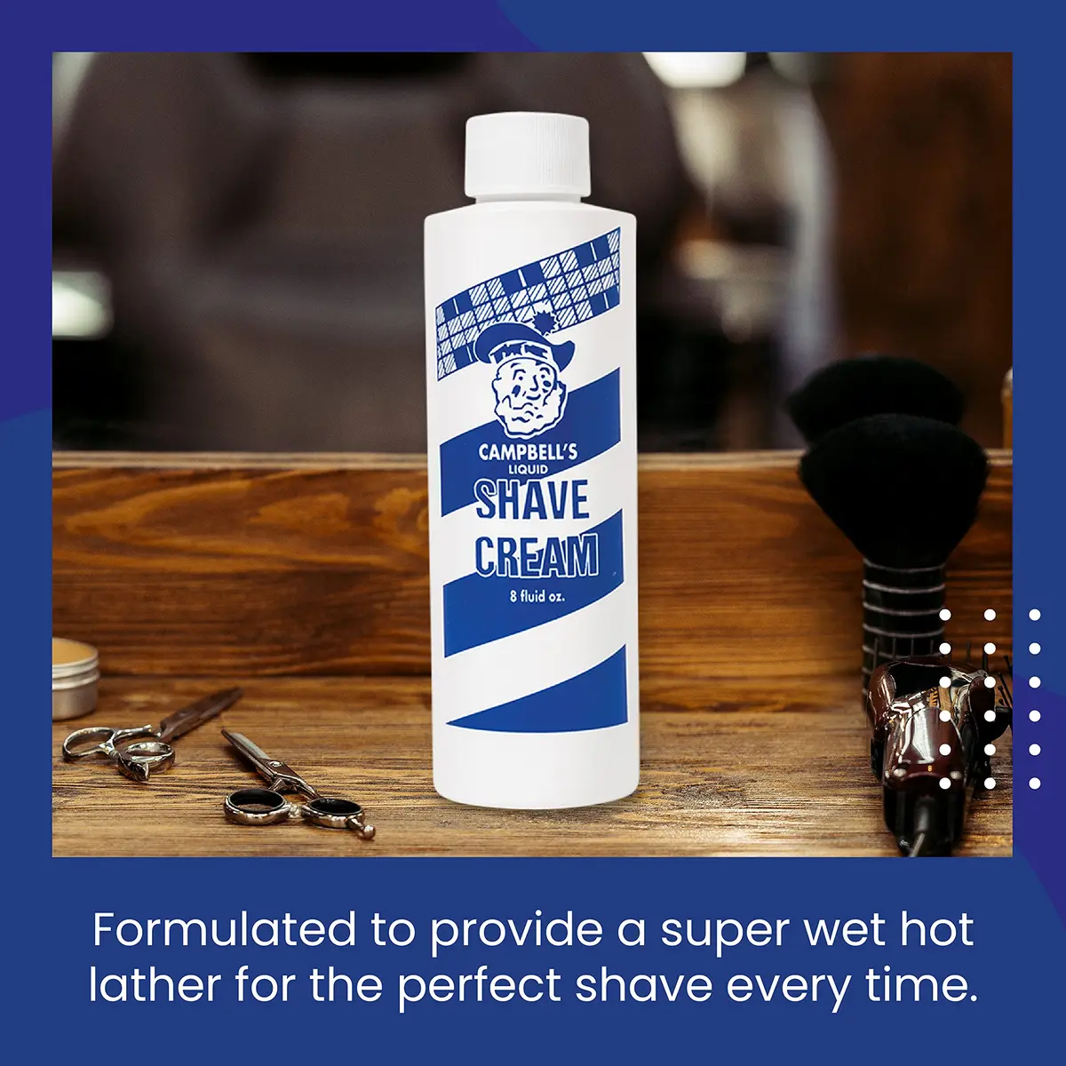 Campbell’s Liquid Shave Cream Lather, 8 Fl Oz (Pack of 12) | Barbershop-Quality Hot Lather for Professional Shaves - view 2