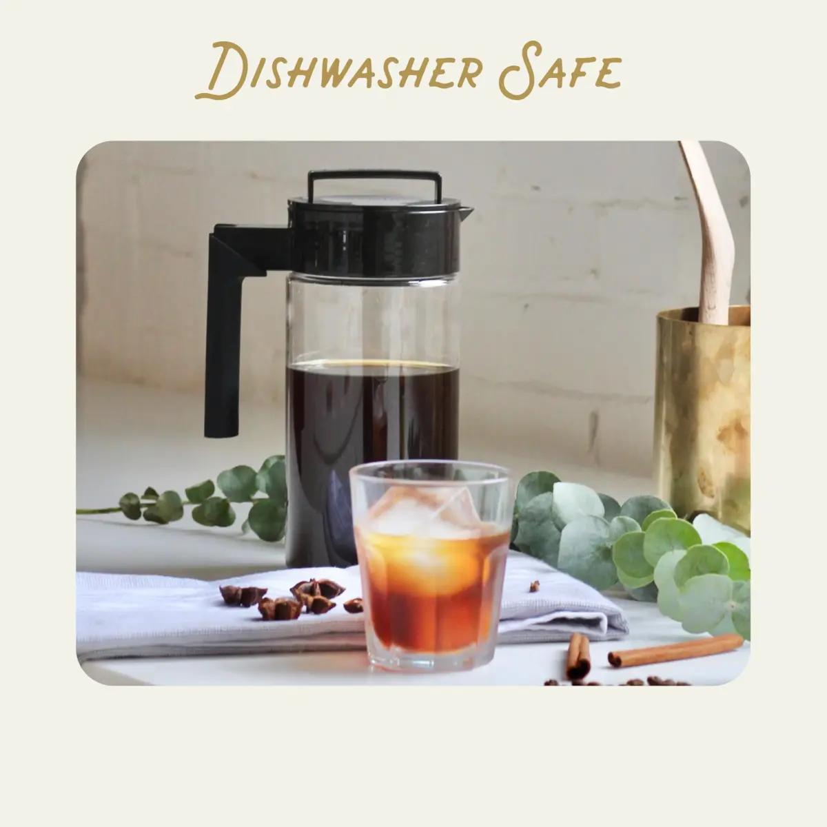 Takeya Deluxe Cold Brew Coffee Maker 1 qt (946ml) Black | Smooth, Less Acidic Coffee at Home - view 5