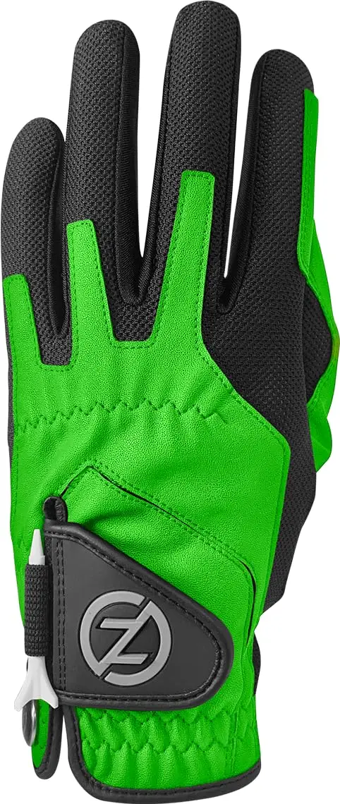 Zero Friction Men's Golf Glove, Left Hand, One Size, Lime Green | All-Weather Breathable Synthetic - main product image