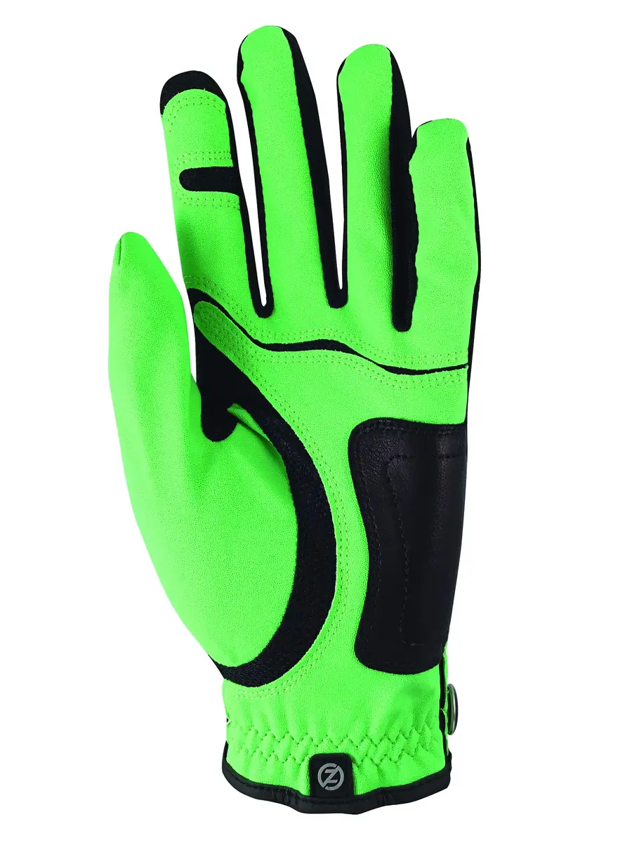 Zero Friction Men's Golf Glove, Left Hand, One Size, Lime Green | All-Weather Breathable Synthetic - view 2