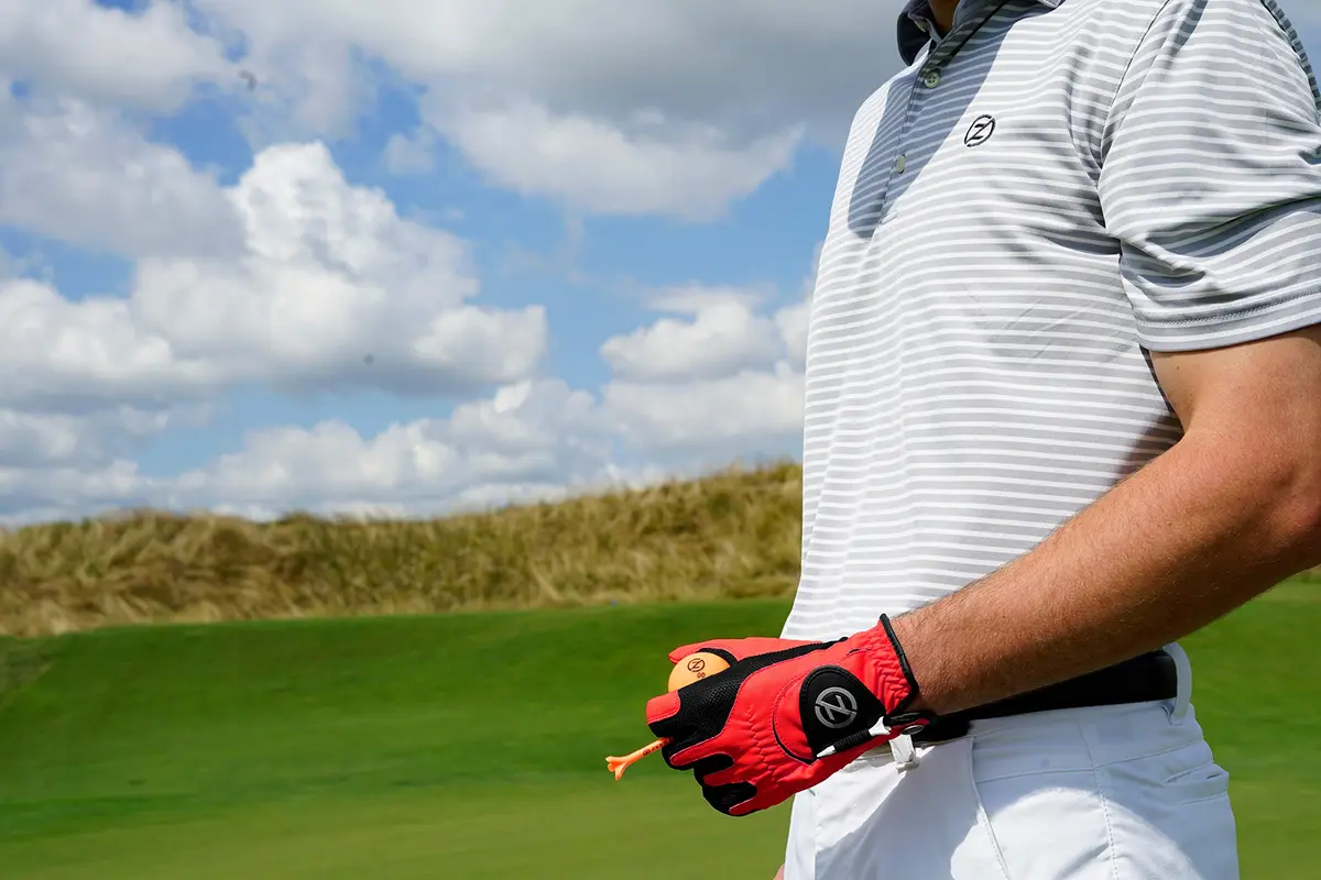 Zero Friction Men's Golf Gloves, Left Hand, One Size, Red | All-Weather Synthetic Grip & Comfort - view 4
