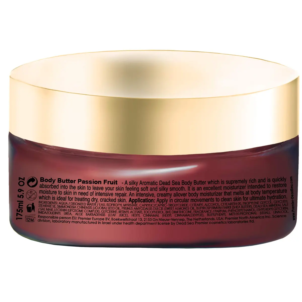 Premier Dead Sea Anti-Aging Body Cream - Passion Fruit 5.95 Fl oz | Hydrates & Firms Skin - view 5